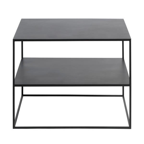 Tavolino in metallo nero 65x65 cm Pebble - Unique Furniture