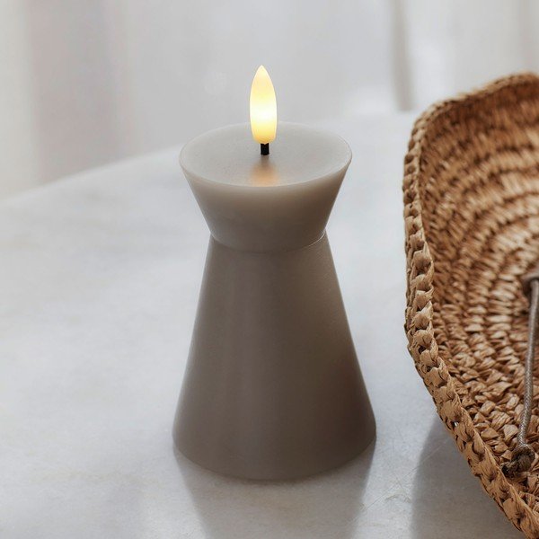 Candela a LED con alimentazione a batteria (altezza totale 10 cm) Sille Cone – Sirius-image-1