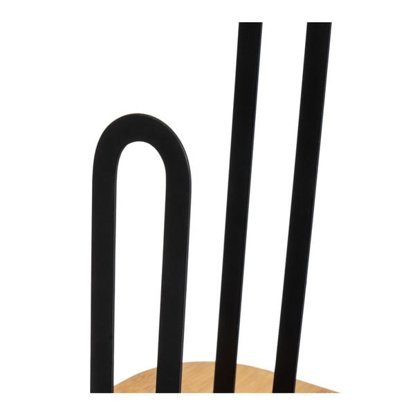 Portarotolo da cucina verticale nero/di colore naturale in metallo – Casa Selección-image-2