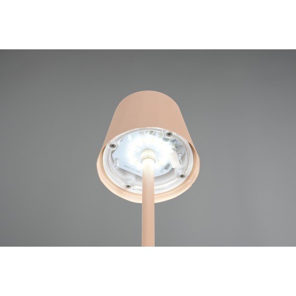 Lampada da tavolo LED color crema con paralume in metallo (altezza totale 21 cm) Diaz – Reality-image-2