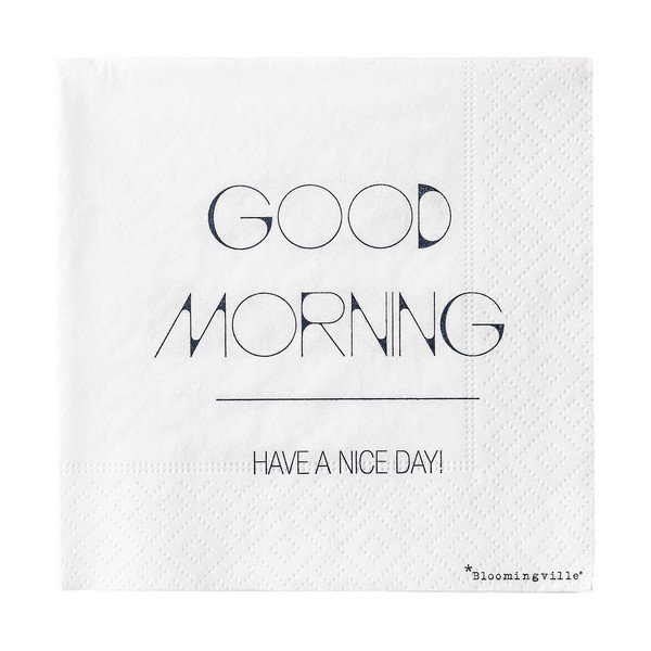 Set di 20 tovaglioli di carta Good Morning, 25 x 25 cm - Bloomingville