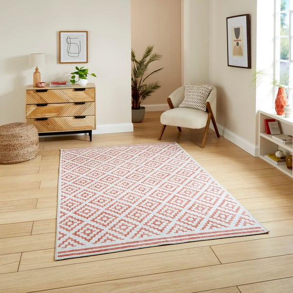 Tappeto arancione lavabile 152x230 cm Coral Orange – Think Rugs-image-1