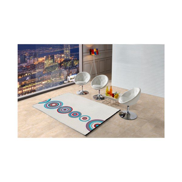 Tappeto bianco Boras Circles, 57 x 110 cm - Universal-image-2