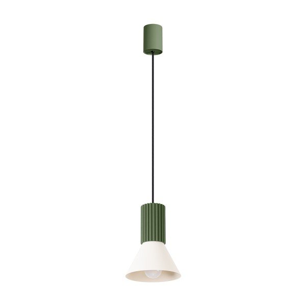 Lampadario verde in metallo ø 14 cm Niru – Sollux