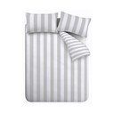 Biancheria matrimoniale estesa bianco-grigio 230x220 cm Cove Stripe - Catherine Lansfield