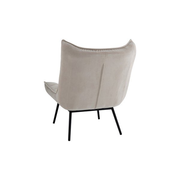 Poltrona beige con rivestimento in velluto Legend – Ellos Home-image-4