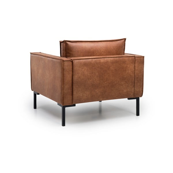 Poltrona in similpelle marrone Rate - Scandic-image-3