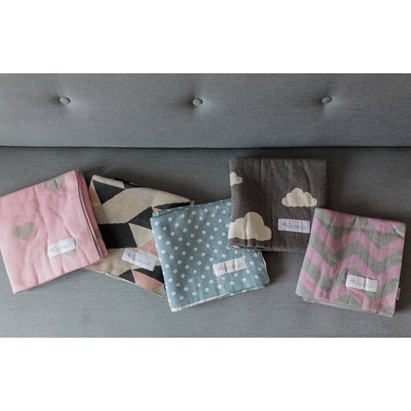 Coperta in cotone per neonati Triangoli, 80 x 100 cm - Kindsgut-image-4