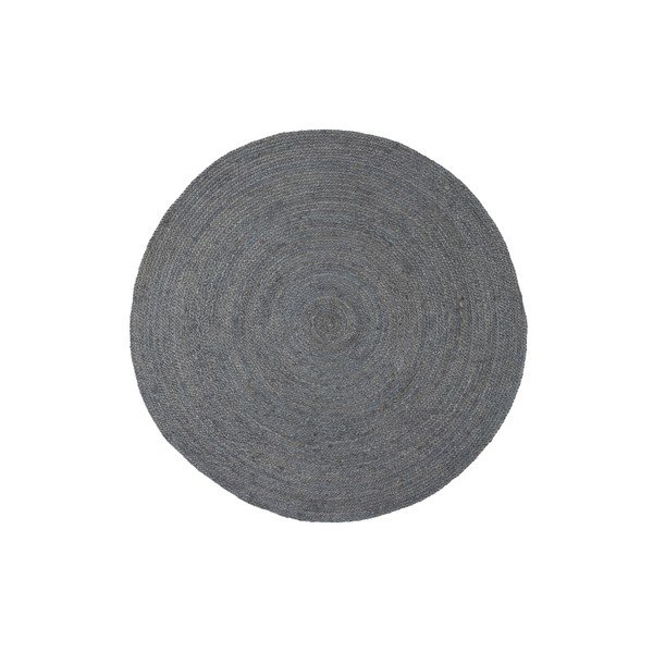 Tappeto rotondo grigio in iuta ø 150 cm Ross – WOOOD