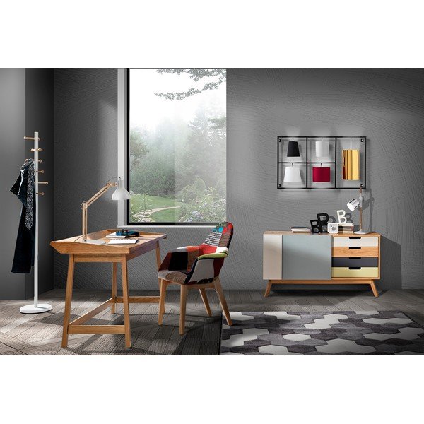 Tavolo da lavoro in rovere 60x113 cm Henry - Tomasucci-image-1
