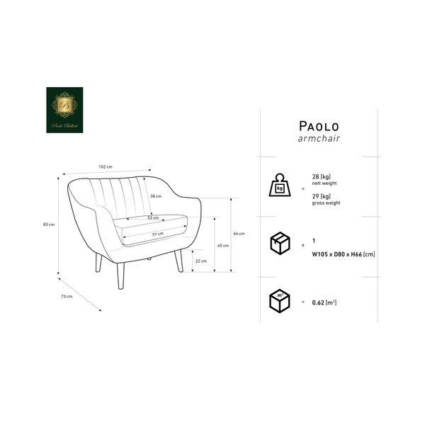 Poltrona rosa Benito - Mazzini Sofas-image-1