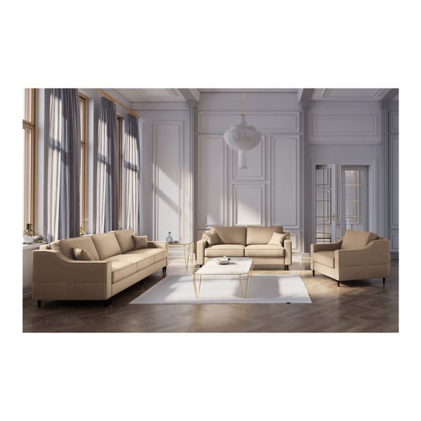 Poltrona beige Narcisse - Mazzini Sofas-image-2