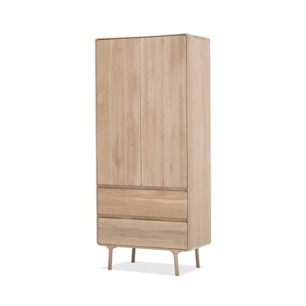 Armadio in rovere 90x200 cm Fawn - Gazzda-image-2