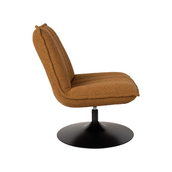 Poltrona giallo ocra in tessuto bouclé Jax - White Label-image-3