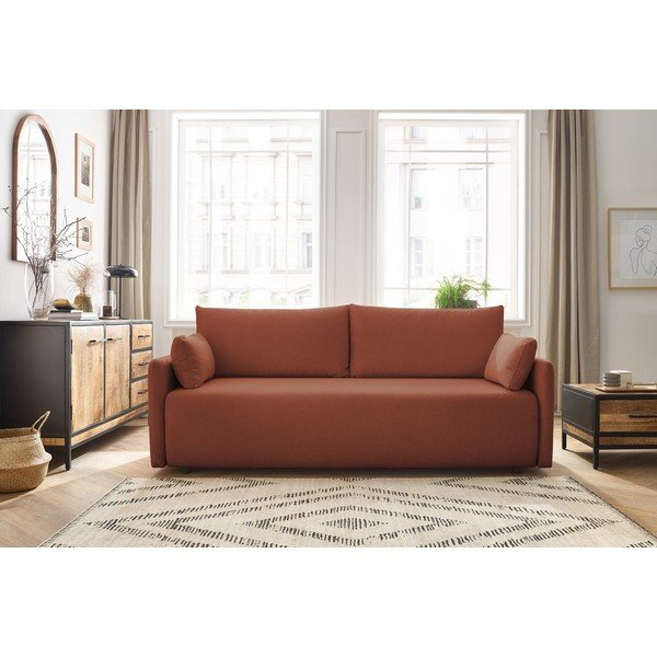 Divano arancione allungabile 211 cm Marcel – Bobochic Paris-image-1