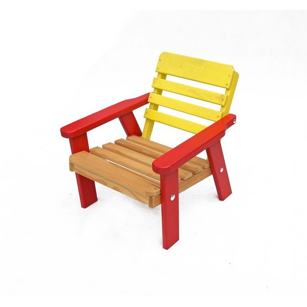 Set da pranzo per bambini da giardino in legno di pino per 4 persone Kasia - Rojaplast-image-3