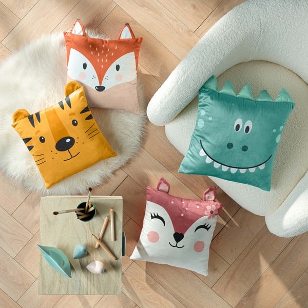 Cuscino per bambini in velluto 40x40 cm Dina – douceur d'intérieur-image-4