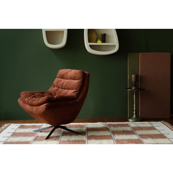 Tappeto color terracotta in cotone 160x230 cm Gambit – Dutchbone-image-1