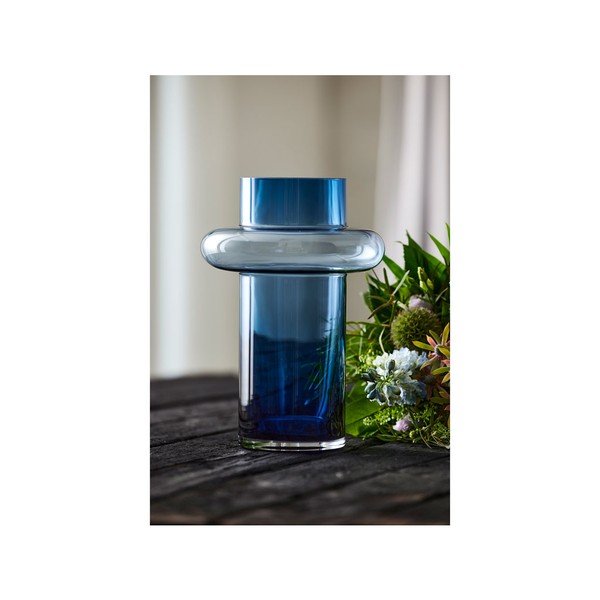 Vaso in vetro blu Tube - Lyngby Glas-image-4