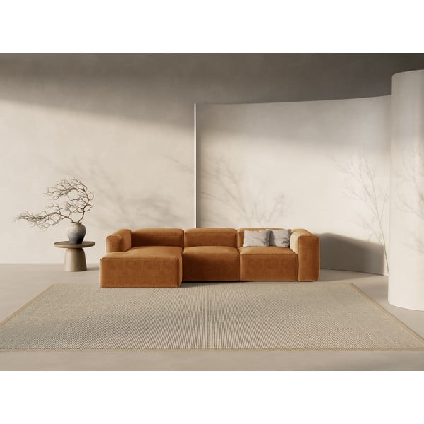 Divano angolare color mattone (con penisola a sinistra/con chaise lounge) Bergamo – Cosmopolitan Design-image-1