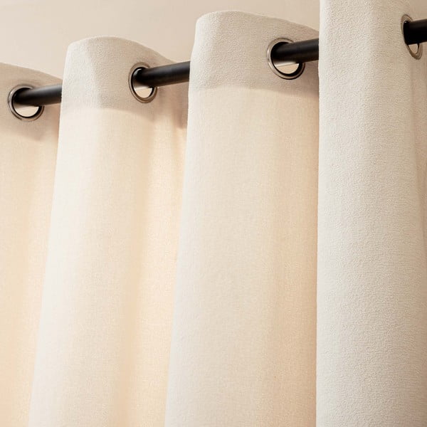 Tenda color crema in bouclé 140x260 cm Winona – douceur d'intérieur-image-2