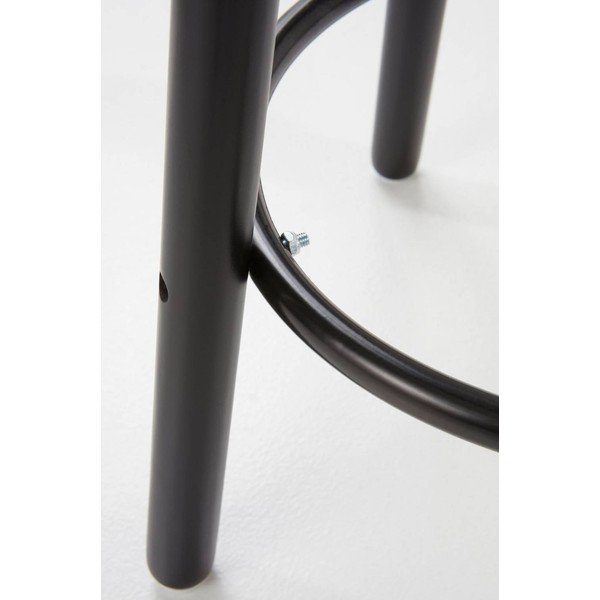 Sedia da bar nera in pino massiccio (altezza della seduta 65 cm) Kinna – Jotex-image-3