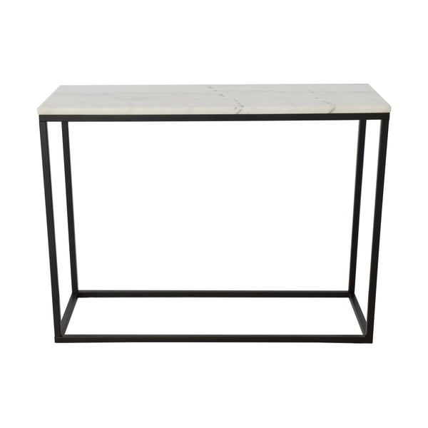 Tavolino in marmo con struttura nera, larghezza 100 cm Accent - RGE