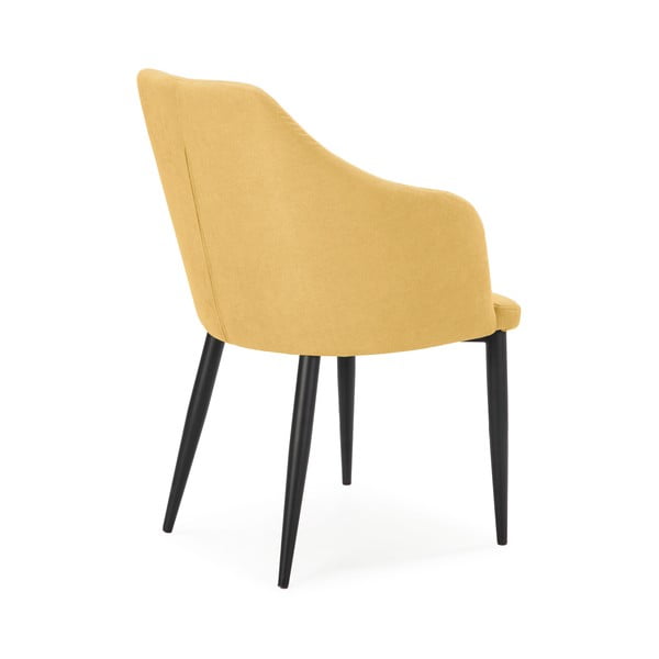 Set di sedie da pranzo gialla in imbottito 2 pz Nadi – Marckeric-image-4