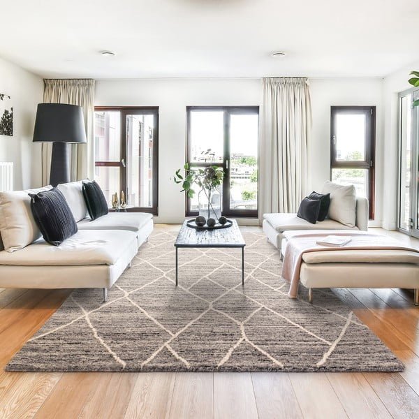 Tappeto in lana grigio 200x290 cm Noah - Asiatic Carpets-image-1