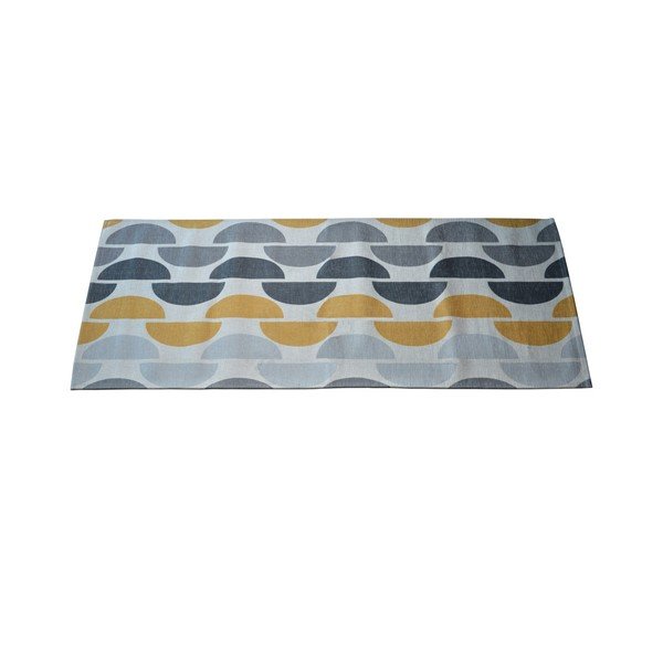 Šedo-žlutý běhoun Floorita Halfmoon, 60 x 190 cm-image-1