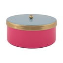 Scatola decorativa rosa in metallo ø 16x6 cm Double Funky – PT LIVING