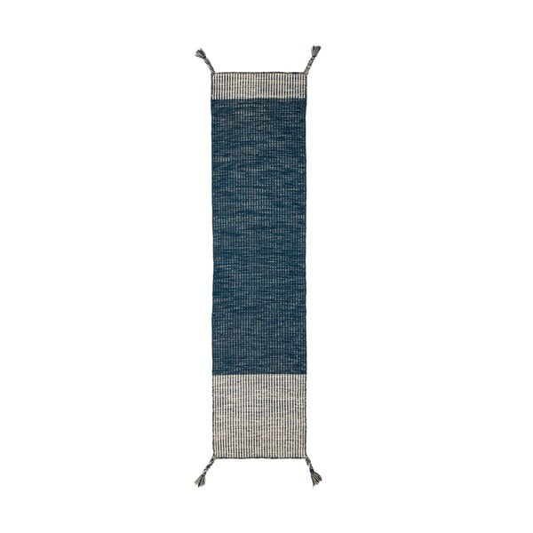 Tappeto in lana blu 60x200 cm Indira - Flair Rugs