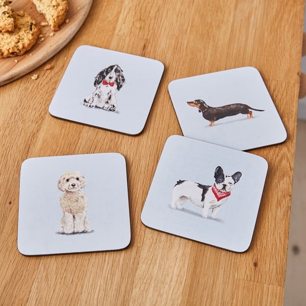 Set di 4 sottobicchieri Curious Dogs - Cooksmart ®-image-1