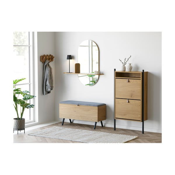 Specchio da parete con ripiano  92x94,5 cm Barco – House Nordic-image-2