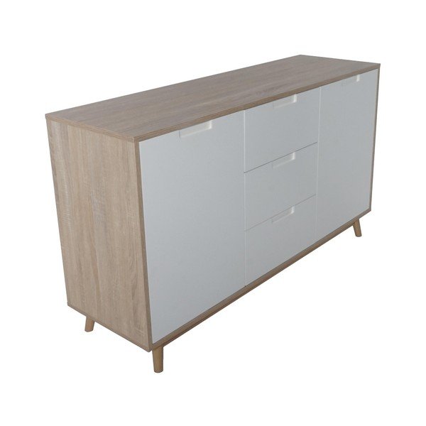 Cassettiera bianca con corpo in legno Copenhagen - House Nordic-image-1