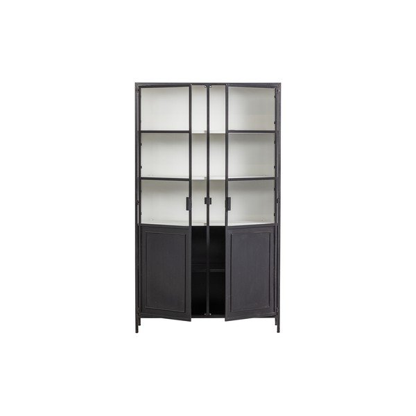 Vetrina in metallo nero 110x189 cm Nora - Basiclabel-image-2