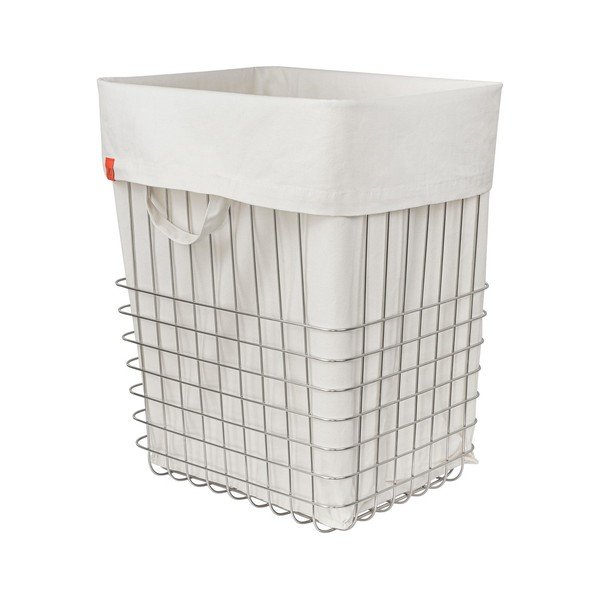 Cesta per il bucato argentata in metallo 64 l Store-It – Mette Ditmer Denmark