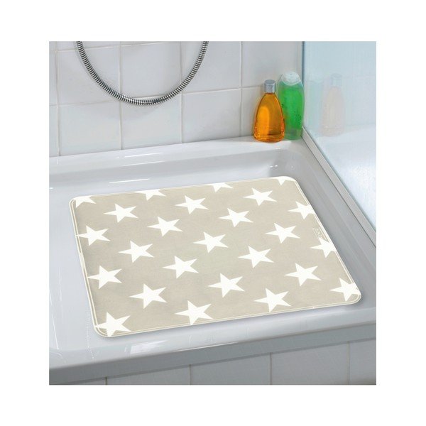 Tappeto da bagno antiscivolo grigio e beige Stars, 54 x 54 cm - Wenko-image-2