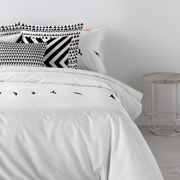 Copripiumino in cotone Trip, 220 x 220 cm - Blanc-image-2