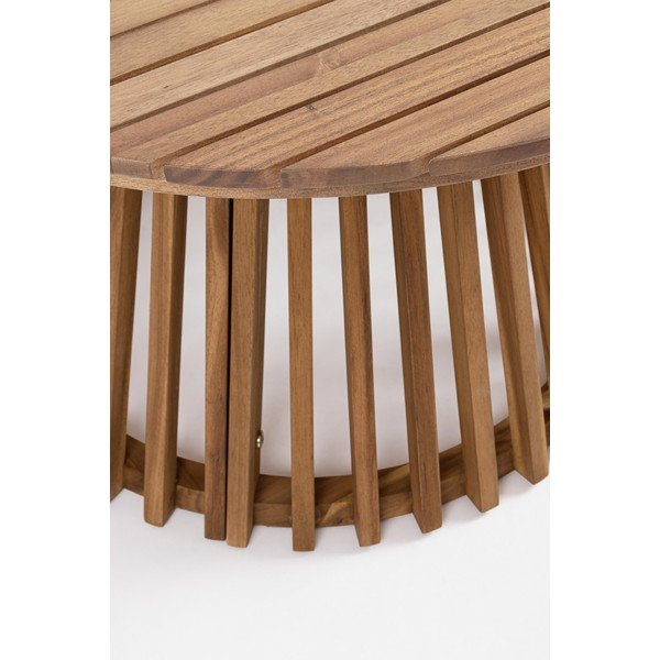 Tavolino da giardino rotondo in acacia massiccia ø 70 cm Rodano – Bizzotto-image-2