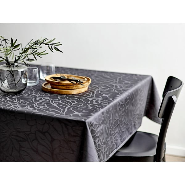 Tovaglia damascata 140x370 cm Abstract leaves - Södahl-image-1