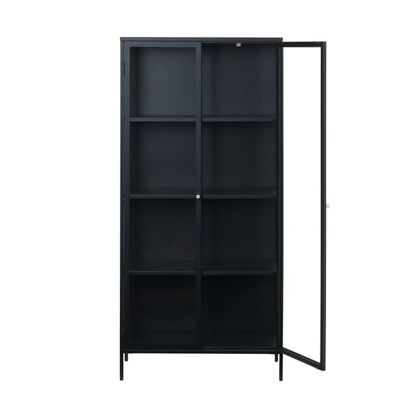 Vetrina in metallo nero 90x190 cm Carmel - Unique Furniture-image-3