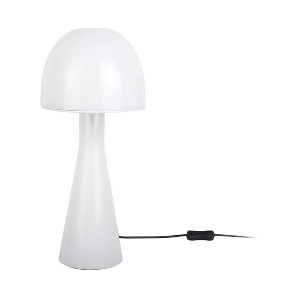 Lampada da tavolo bianca con paralume in vetro (altezza totale 45 cm) Bombin – Leitmotiv