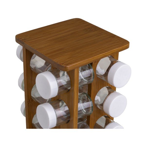Set di contenitori per spezie 12 pz Bamboo Walnut – Casa Selección-image-4