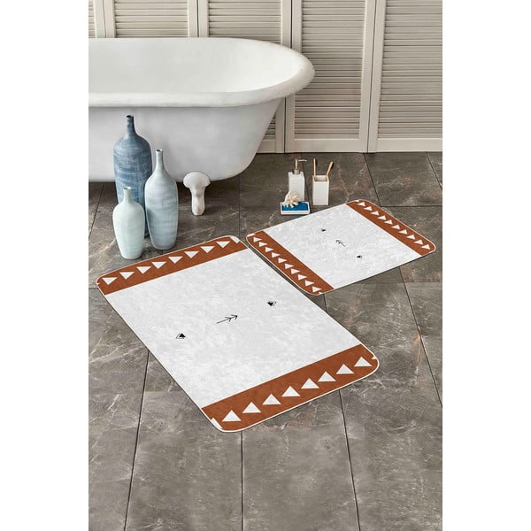 Tappetini da bagno bianchi in set da 2 60x100 cm - Mila Home-image-3