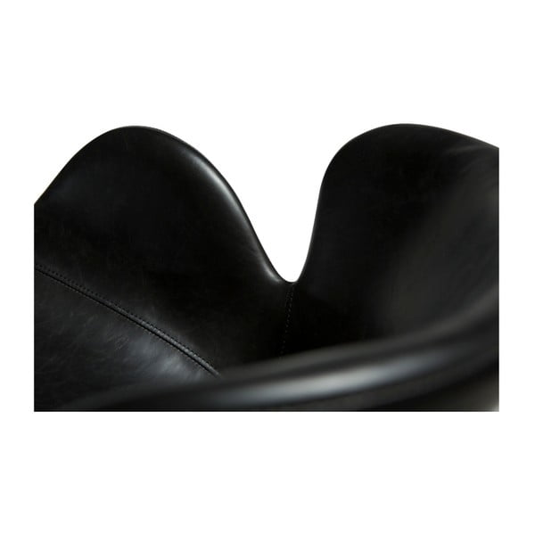 Sedia da pranzo nera in imbottito con braccioli Gaia – DAN-FORM Denmark-image-3