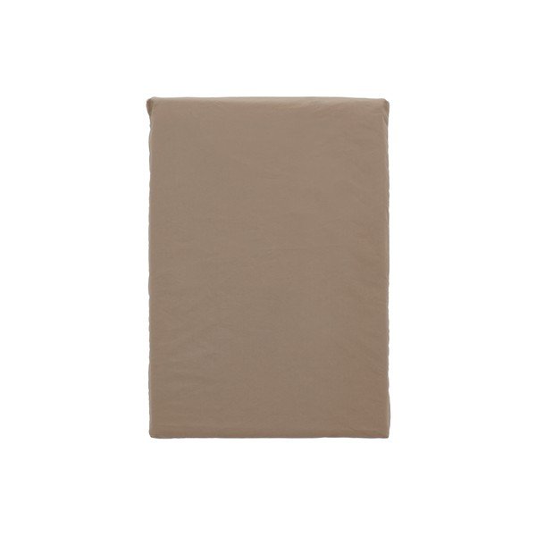 Lenzuolo singolo esteso marrone in percalle di cotone 140x220 cm Crisp - Södahl-image-3