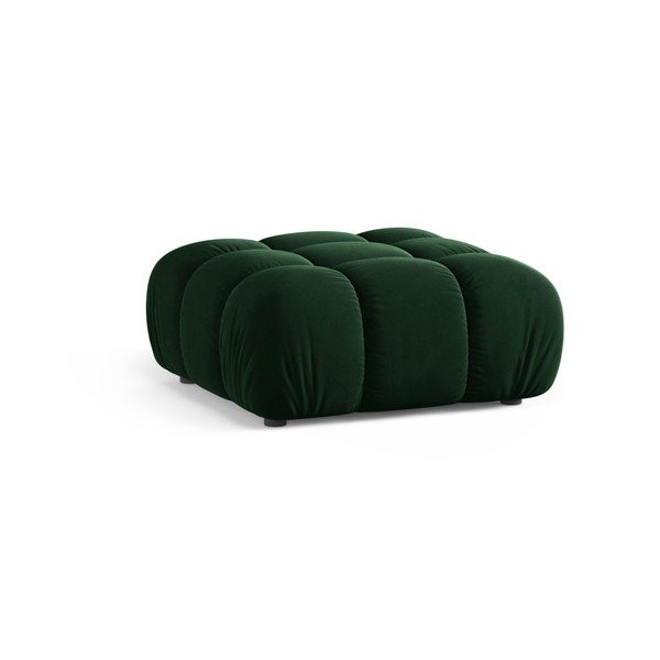 Poggiapiedi verde scuro con rivestimento in velluto – Micadoni -image-1