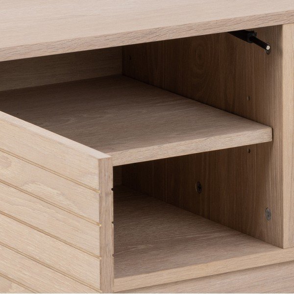 Tavolo TV in rovere di colore naturale 160x50 cm Linley - Actona-image-1