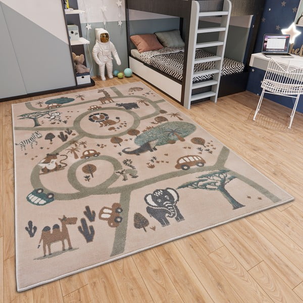 Tappeto beige per bambini 120x170 cm Animal Park - Hanse Home-image-1